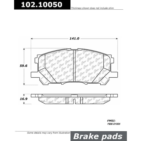 Centric Parts CTEK Brake Pads, 102.10050 102.10050 - main